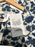 *Derek Lam 10 Crosby Stretch Cotton Floral Long Sleeve Split Neck Mini Shift Dress, Size 4