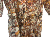 *A.L.C. Maya Cotton Floral Elbow Puff Sleeve Wide Neck Tie Waist Mini Dress, Size 2