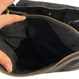 *Jerome Dreyfuss Albert Python Front Flap Dual Zipper Gussets Flap Front Messenger Crossbody Bag