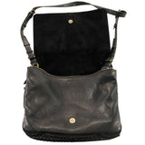 *Jerome Dreyfuss Albert Python Front Flap Dual Zipper Gussets Flap Front Messenger Crossbody Bag
