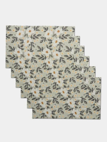 Geometry Painted Spring Flowers Not Paper Towels, Set of 6