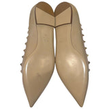 *Valentino Garavani Rockstud Patent Leather Pointed Toe Ballet Flats, Size 41