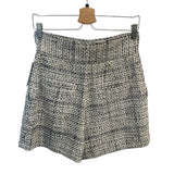 *IRO Paris Ofali Cotton Tweed High-Rise Pleated Tailored Shorts, Size FR 38=US 6