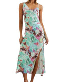 *NWT Rails Jackie Kauai Floral Cami Asymmetric Neckline Midi Slip Dress, Size S