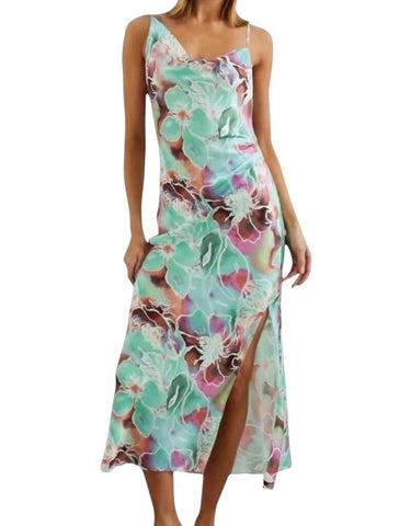 *NWT Rails Jackie Kauai Floral Cami Asymmetric Neckline Midi Slip Dress, Size S