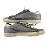*Golden Goose Superstar Glitter Leather Star & Toe Hidden Lift Platform Sneakers, Size 37