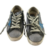 *Golden Goose Superstar Glitter Leather Star & Toe Hidden Lift Platform Sneakers, Size 37