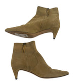 *Isabel Marant Durst Suede Pointed Toe Side Zip Kitten Heel Ankle Boots, Size 39