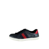 *Gucci Ace Supreme GG Canvas & Leather Trim Lace-Up Low-Top Sneakers w/Box, Size 7.5