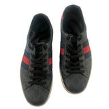*Gucci Ace Supreme GG Canvas & Leather Trim Lace-Up Low-Top Sneakers w/Box, Size 7.5