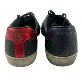 *Gucci Ace Supreme GG Canvas & Leather Trim Lace-Up Low-Top Sneakers w/Box, Size 7.5