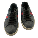 *Gucci Ace Supreme GG Canvas & Leather Trim Lace-Up Low-Top Sneakers w/Box, Size 7.5