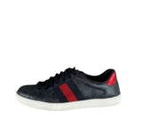 *Gucci Ace Supreme GG Canvas & Leather Trim Lace-Up Low-Top Sneakers w/Box, Size 7.5