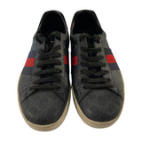*Gucci Ace Supreme GG Canvas & Leather Trim Lace-Up Low-Top Sneakers w/Box, Size 7.5