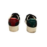 *Gucci Ace Embroidered Bee Leather Lace-Up Low-Top Platform Sneakers w/Box, Size 39