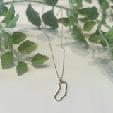 *Maya Brenner 14k Gold California State Outline Charm Pendent 16" Necklace w/Box