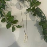 *Maya Brenner 14k Gold California State Outline Charm Pendent 16" Necklace w/Box