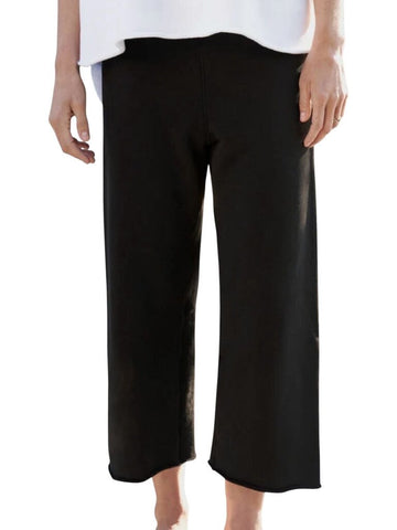*Frank & Eileen Catherine Favorite Cotton Triple Fleece Pull-On Raw Hem Cropped Pants, Size XS