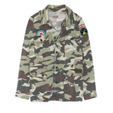 *Mother The Loose Veteran Camo Rainbow Patch Pockets Shirt Jacket, Size S