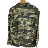 *Mother The Loose Veteran Camo Rainbow Patch Pockets Shirt Jacket, Size S