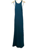 *BHLDN Klara Crepe Sleeveless Round Neck Cross Back Column Long Maxi Dress Gown, Size 2