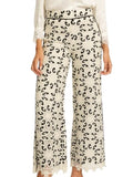 *NWT Caballero Celina Cotton Lace Crochet High-Rise Wide Leg Trousers Pants, Size XS