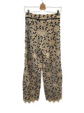 *NWT Caballero Celina Cotton Lace Crochet High-Rise Wide Leg Trousers Pants, Size XS