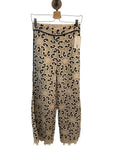 *NWT Caballero Celina Cotton Lace Crochet High-Rise Wide Leg Trousers Pants, Size XS