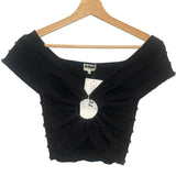 *NWT Osis Studio Clementine Cap Sleeve Wide V-Neck O-Ring Cropped Top, Size XS