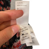 *Paige Paradis Silk Chiffon Floral Fllutter Sleeve V-Neck Ruffle Trim Smocked Waist Midi Dress, Size M