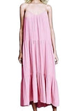 *XiRENA Ruby Cotton Gauze Cami Scoop Neck Tiered Ruffle Midi Dress, Size M