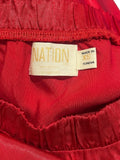 *Nation LTD Gaia Satin Elastic Waist Bias Slip Maxi Skirt, Size XS