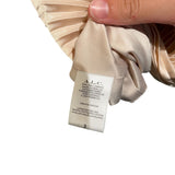 *A.L.C. Ari Satin Cala Cream Accordion Pleat V-Neck Cami Halter Cropped Top, Size 2