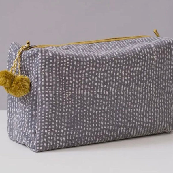 Graymarket Design Alice Stripe Storm Navy Toiletry Bag