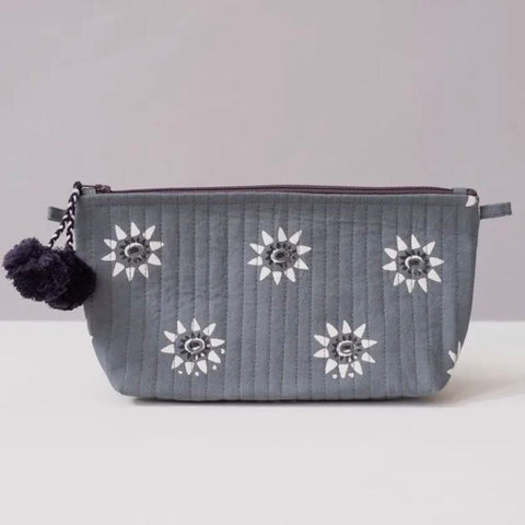 Graymarket Design Navi Ocean Block Print Makeup Pouch