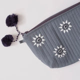 Graymarket Design Navi Ocean Block Print Makeup Pouch