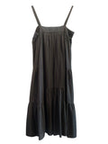 *Jenni Kayne Summer Cotton Seersucker Tank Square Neck Tiered Relaxed Midi Dress, Size S