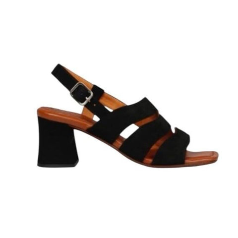 *Chie Mihara Lenon Suede Triple Strap Slingback Block Heel Sandals, Size 36.5
