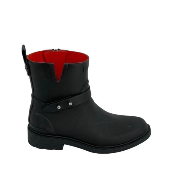 *Rag & Bone Moto Rubber Short Rain Boots, Size 38