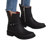 *Rag & Bone Moto Rubber Short Rain Boots, Size 38