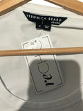 *Veronica Beard Amaia Mixed Media Knit Cap Sleeve Scoop Poplin Tiered Eyelet Hem Skirt Midi Dress, Size M