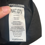*Nation LTD Sadelle Mixed Media Rib Knit Sleeveless Scoop Neck Tank Poplin Midi Skirt, Size M