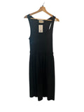 *Nation LTD Sadelle Mixed Media Rib Knit Sleeveless Scoop Neck Tank Poplin Midi Skirt, Size M