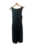 *Nation LTD Sadelle Mixed Media Rib Knit Sleeveless Scoop Neck Tank Poplin Midi Skirt, Size M