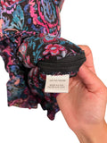 *MISA Los Angeles Anessa Chiffon Floral Flutter Sleeve V-Neck Ruched Ruffle Hem Mini Dress, Size S