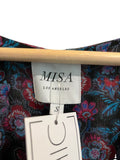 *MISA Los Angeles Anessa Chiffon Floral Flutter Sleeve V-Neck Ruched Ruffle Hem Mini Dress, Size S