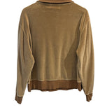 *Nili Lotan Bentley Cotton Blend Velour 1/4 Zip Pullover Sweatshirt, Size XL