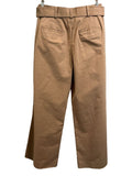 *Ulla Johnson Nico Cotton Canvas High-Rise Pleated Wide Leg Trousers Pants, Size 10