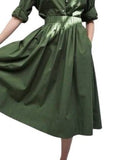 *Rika Studios Ophelia Cotton Poplin Pull-On Midi Skirt, Size XS