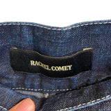 *Rachel Comey Revel Cotton Denim High Rise Wide Leg Asymmetrical Side Ruffle Cropped Pants, Size 2